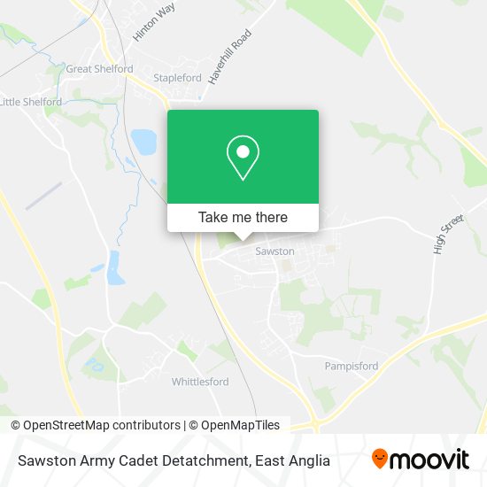 Sawston Army Cadet Detatchment map