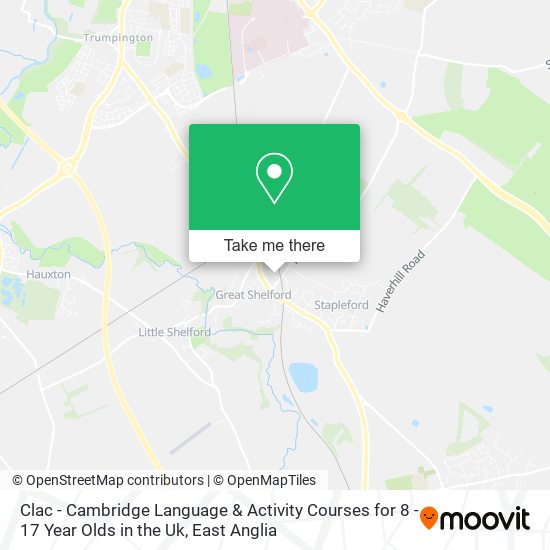 Clac - Cambridge Language & Activity Courses for 8 - 17 Year Olds in the Uk map