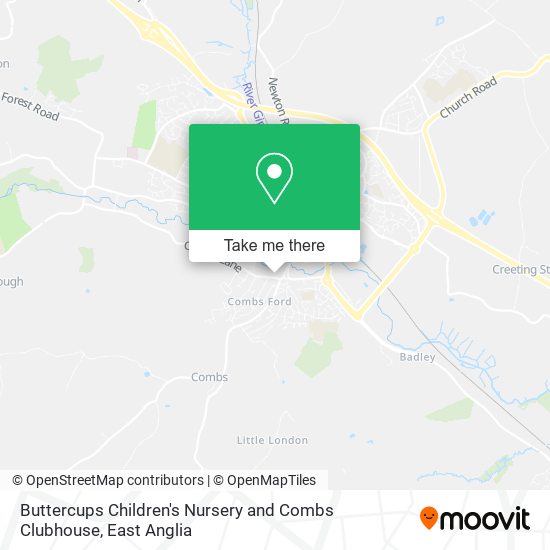Buttercups Children's Nursery and Combs Clubhouse map