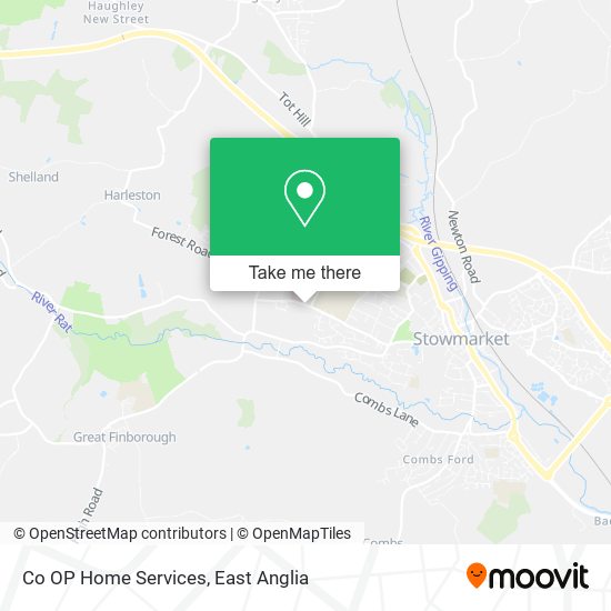 Co OP Home Services map