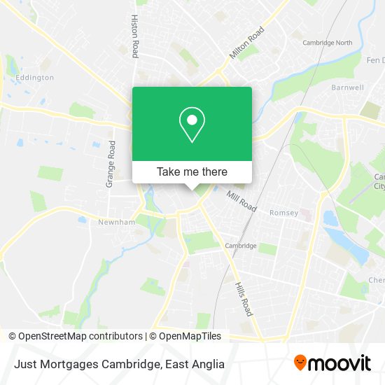 Just Mortgages Cambridge map