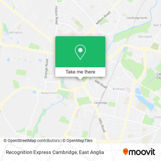 Recognition Express Cambridge map