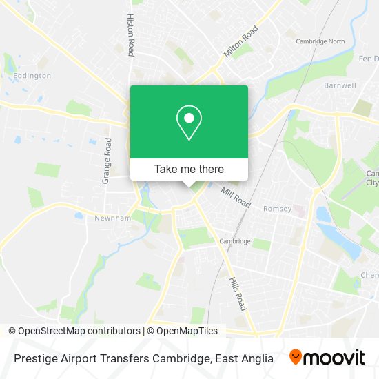 Prestige Airport Transfers Cambridge map