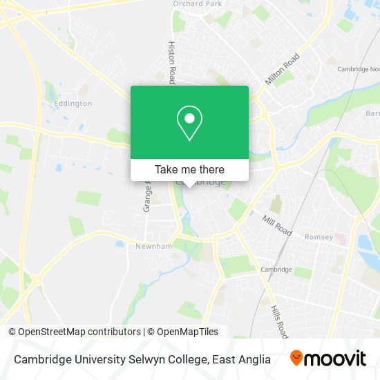 Cambridge University Selwyn College map