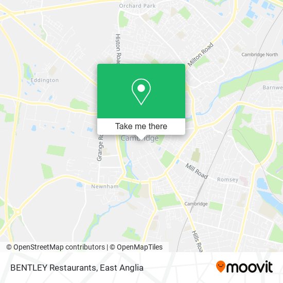 BENTLEY Restaurants map