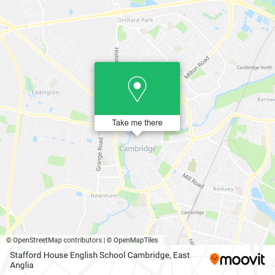 Stafford House English School Cambridge map