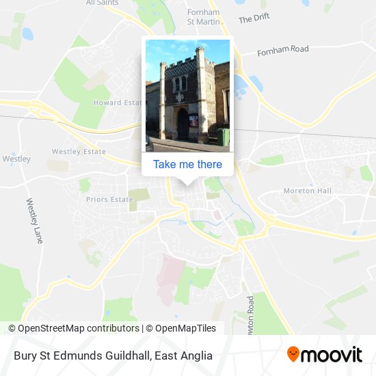 Bury St Edmunds Guildhall map