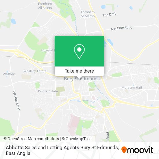Abbotts Sales and Letting Agents Bury St Edmunds map