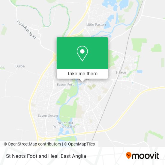 St Neots Foot and Heal map