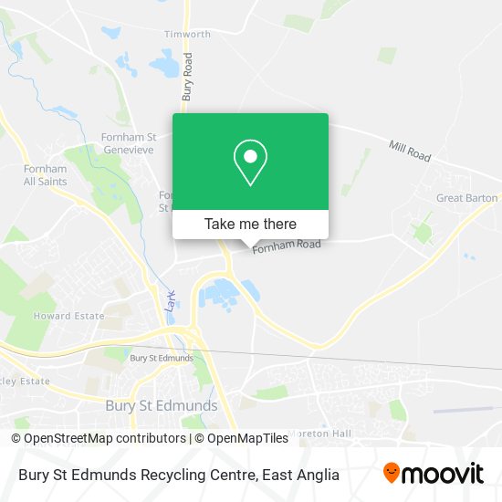 Bury St Edmunds Recycling Centre map