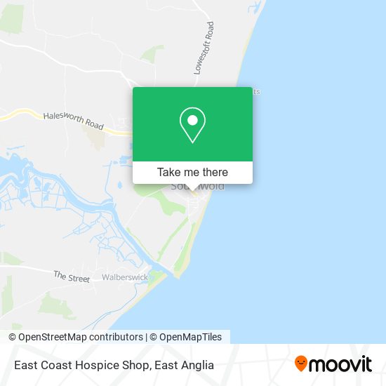 East Coast Hospice Shop map