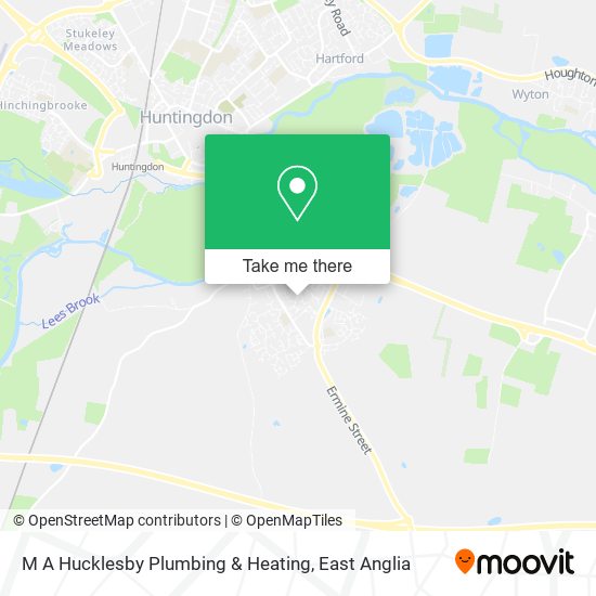 M A Hucklesby Plumbing & Heating map
