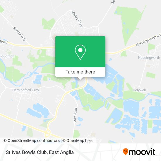 St Ives Bowls Club map