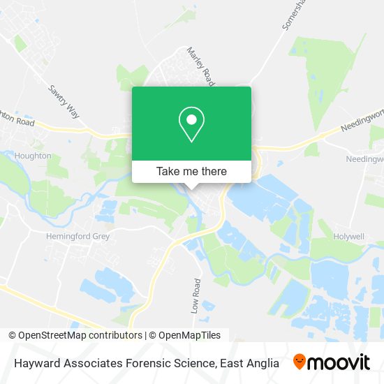 Hayward Associates Forensic Science map