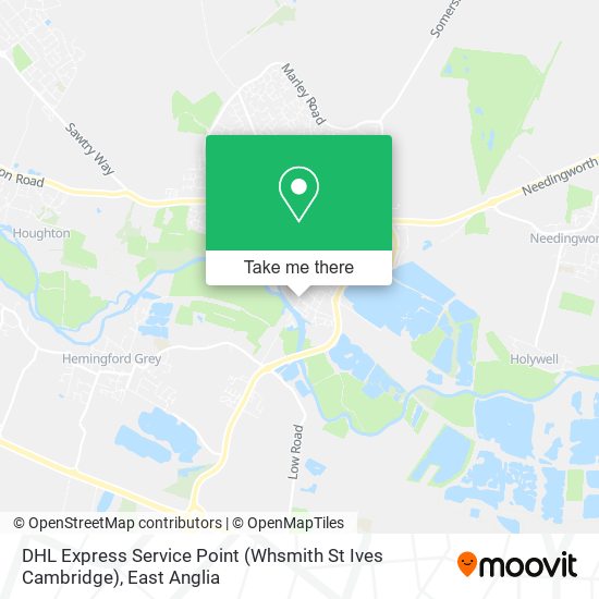 DHL Express Service Point (Whsmith St Ives Cambridge) map