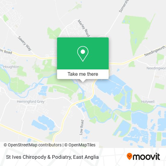 St Ives Chiropody & Podiatry map