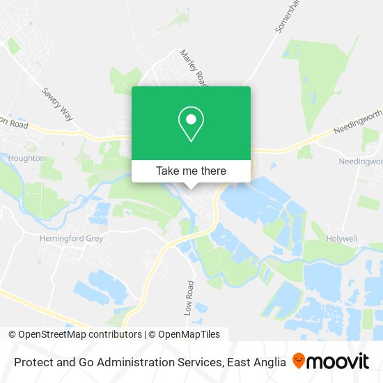 Protect and Go Administration Services map