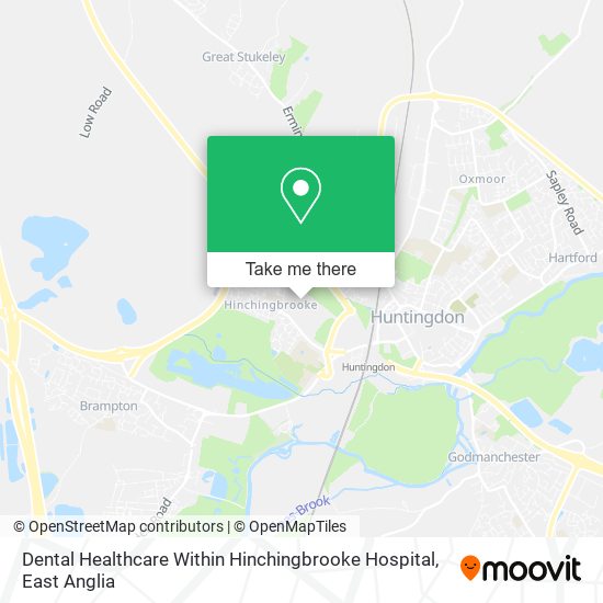 Dental Healthcare Within Hinchingbrooke Hospital map