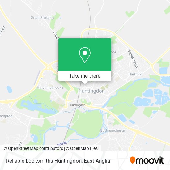 Reliable Locksmiths Huntingdon map