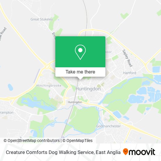 Creature Comforts Dog Walking Service map