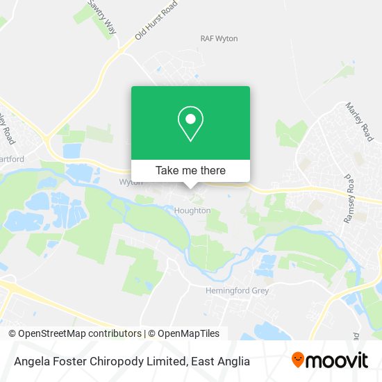 Angela Foster Chiropody Limited map