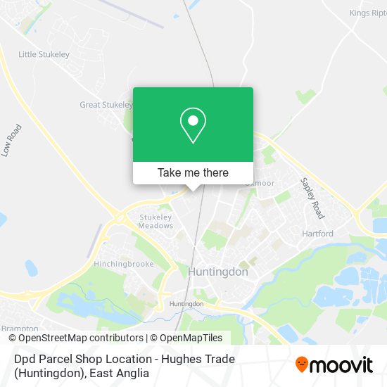 Dpd Parcel Shop Location - Hughes Trade (Huntingdon) map