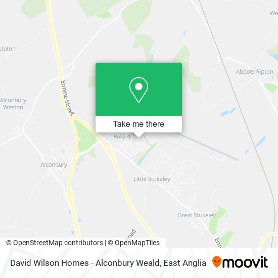David Wilson Homes - Alconbury Weald map