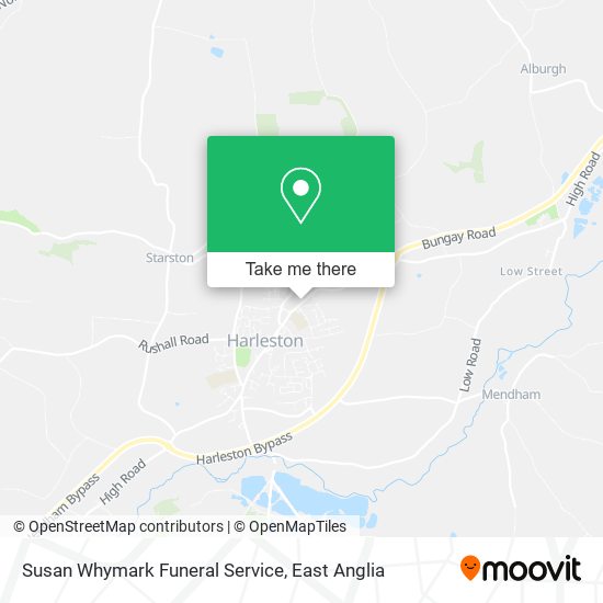 Susan Whymark Funeral Service map