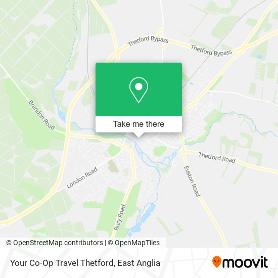 Your Co-Op Travel Thetford map