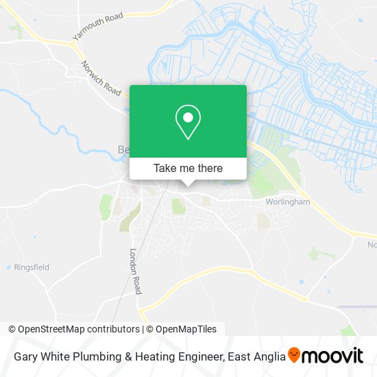 Gary White Plumbing & Heating Engineer map