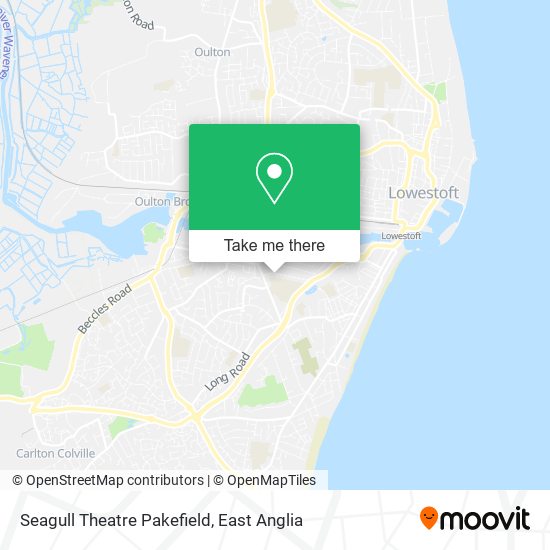 Seagull Theatre Pakefield map