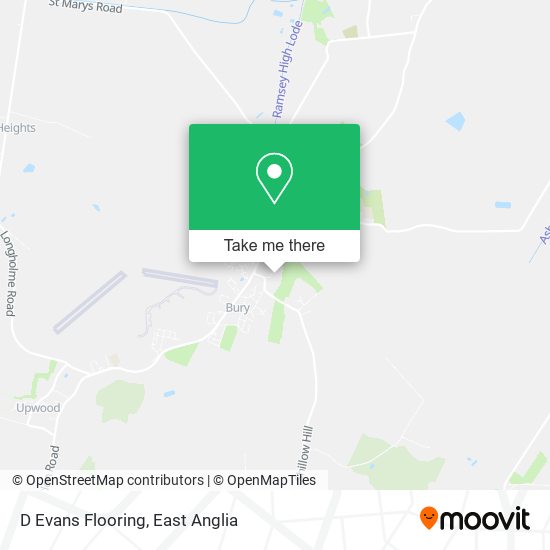 D Evans Flooring map