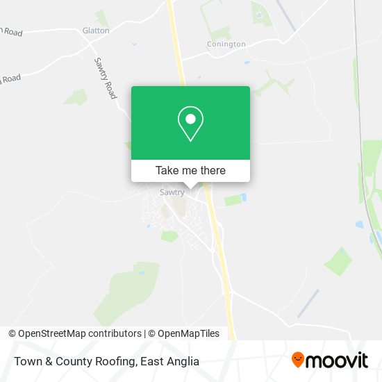 Town & County Roofing map