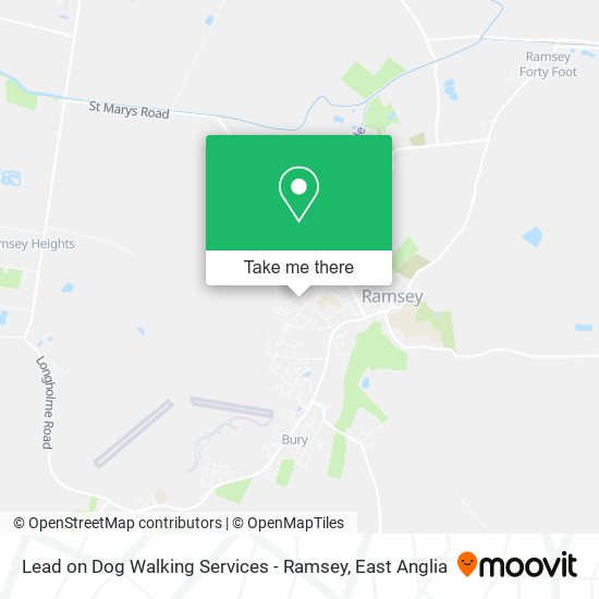 Lead on Dog Walking Services - Ramsey map