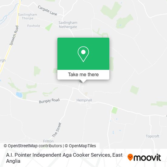 A.I. Pointer Independent Aga Cooker Services map