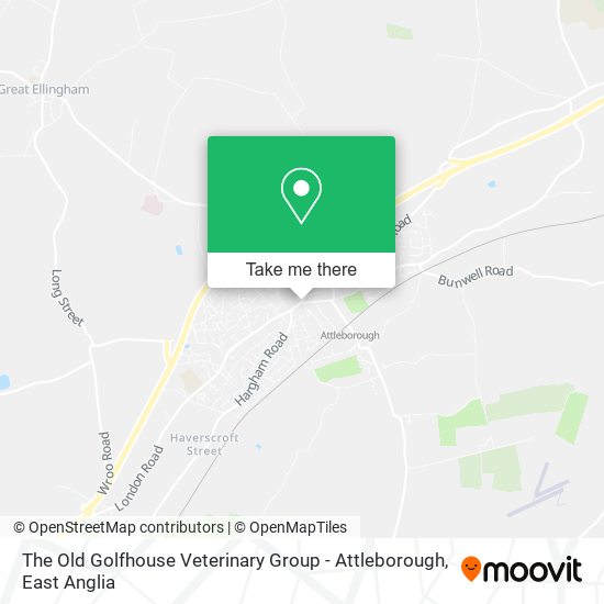 The Old Golfhouse Veterinary Group - Attleborough map