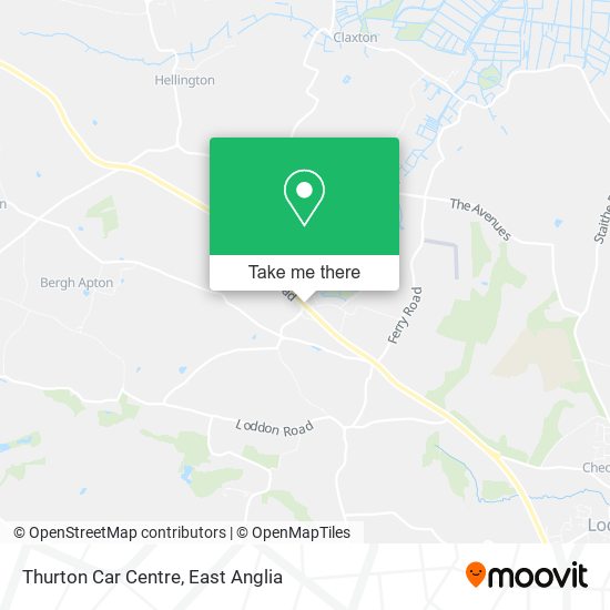 Thurton Car Centre map