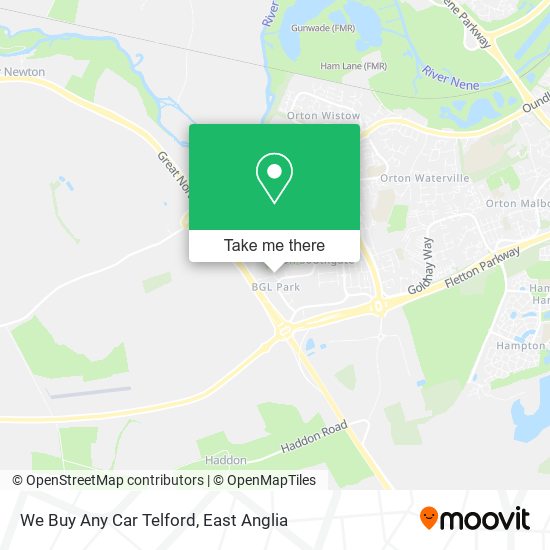 We Buy Any Car Telford map