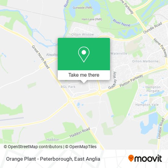 Orange Plant - Peterborough map