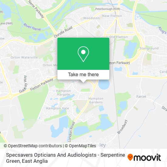 Specsavers Opticians And Audiologists - Serpentine Green map