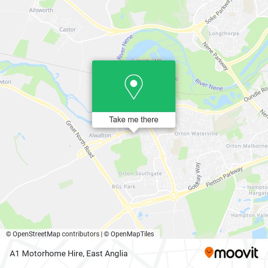 A1 Motorhome Hire map