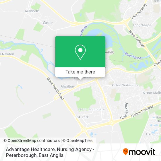 Advantage Healthcare, Nursing Agency - Peterborough map