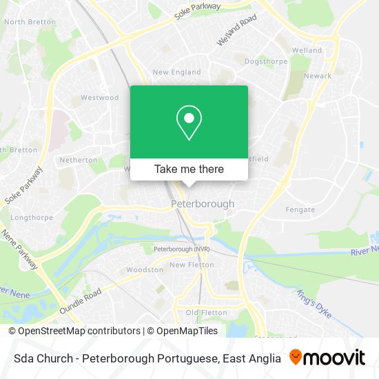 Sda Church - Peterborough Portuguese map