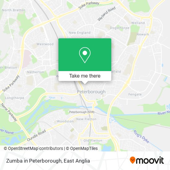 Zumba in Peterborough map