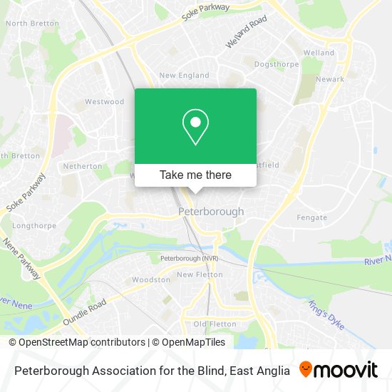 Peterborough Association for the Blind map