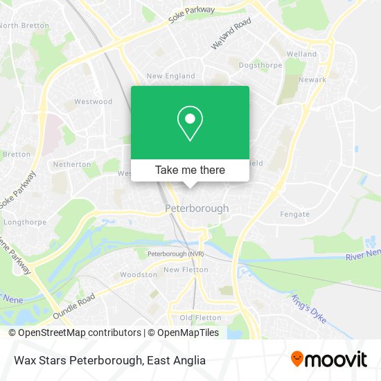Wax Stars Peterborough map