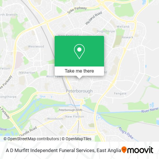 A D Murfitt Independent Funeral Services map