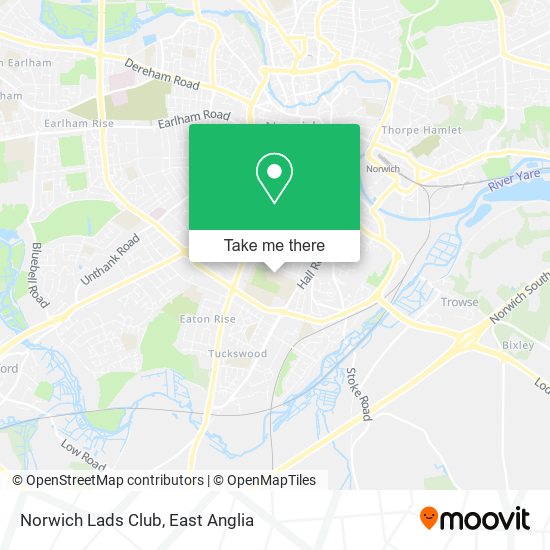 Norwich Lads Club map