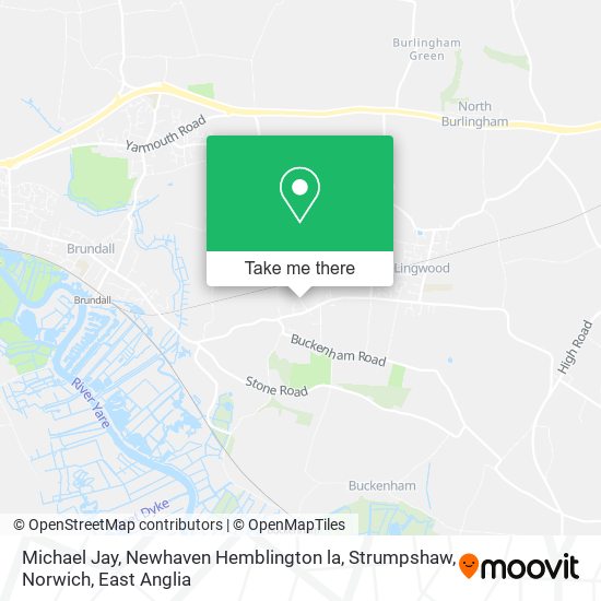 Michael Jay, Newhaven Hemblington la, Strumpshaw, Norwich map