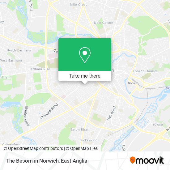 The Besom in Norwich map